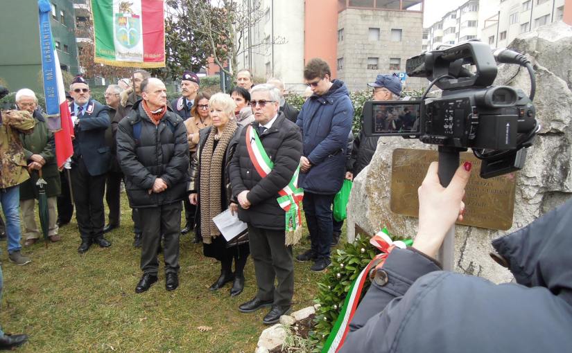 Udine, Parco Martiri delle Foibe, cerimonia del 10 febbraio 2019 col sindaco Fontanini